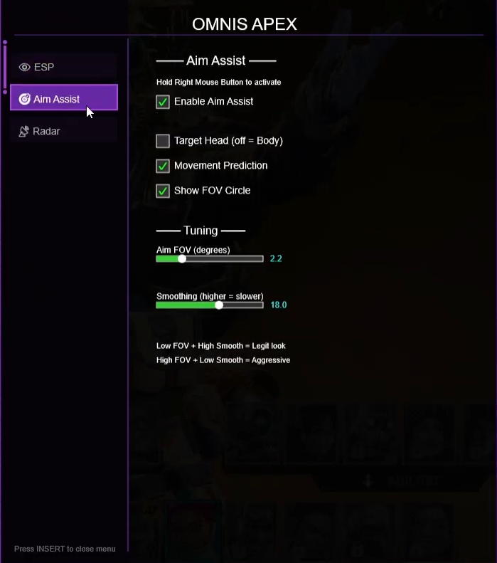 Omnis Apex Pro - Aim Assist